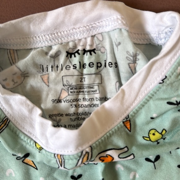 Little Sleepies Bunny/ Easter 2pc Pajama Sz 2T - Picture 2 of 3